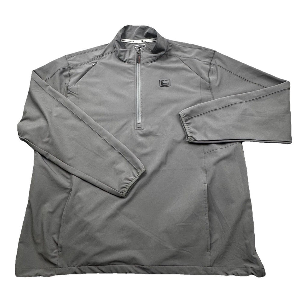 Banded 1/4‎ Zip Pullover Long Sleeve Size 2XL Gray Hunting Fishing